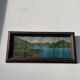 Vintage photographic print / Lake Annecy Alps / wooden frame