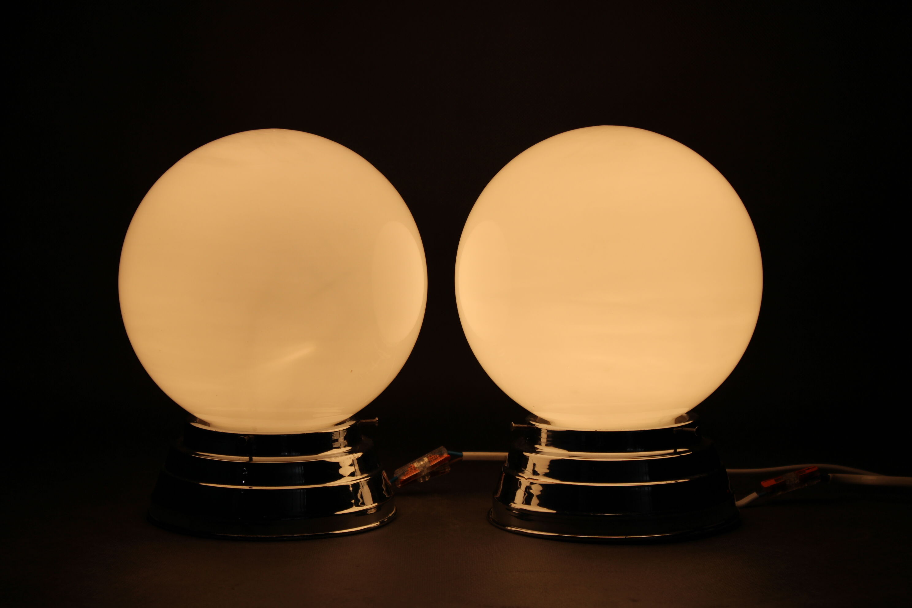 1940s Pair of Art Deco Ceiling or Wall Lights, Czechoslovakia