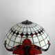 Important Tiffany-style lamp, bronze and stained glass – 20th century