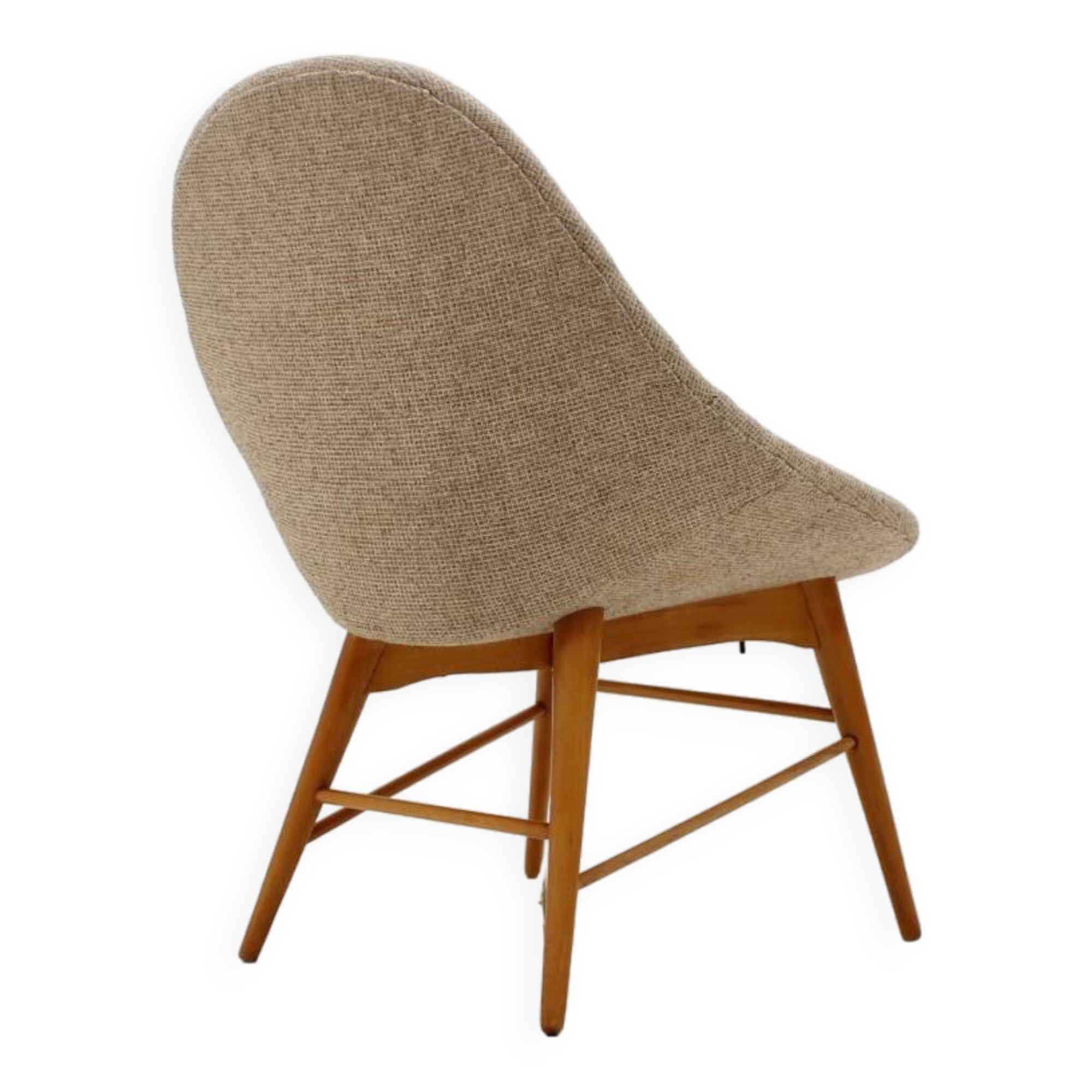 1960s Miroslav Navratil Shell Lounge Chair, Czechoslovakia
