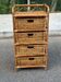 Vintage 1970s rattan and wicker chest of drawers with 4 drawers.