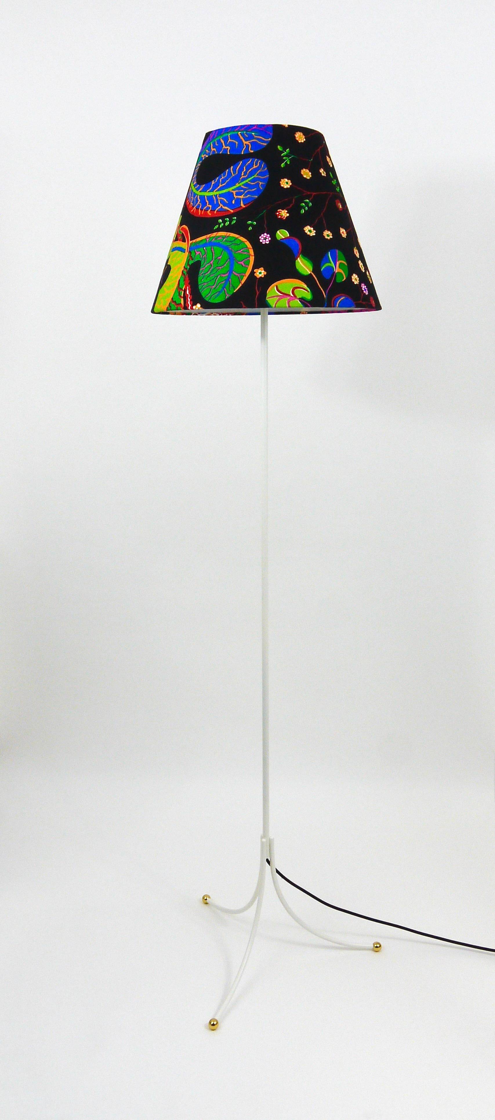 Josef Frank x J.T. Kalmar (House & Garden) Tripod floor lamp in white brass #2057