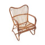 Rattan armchair, 1950s