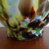 Large Murano vase in multi-colored blown glass - 38.5 cm!