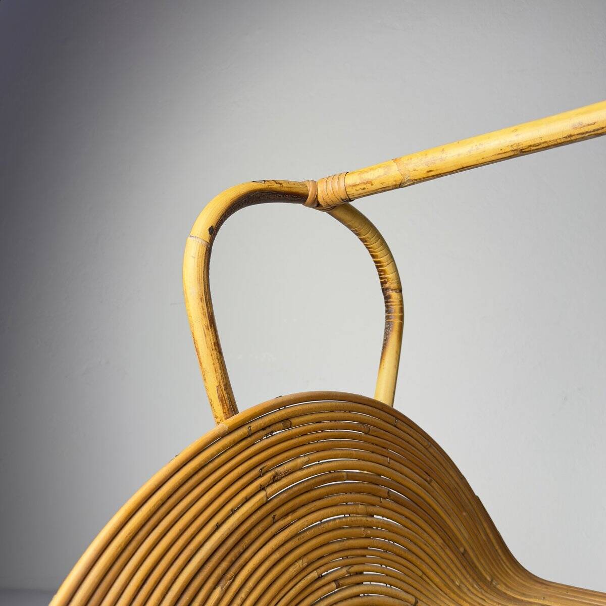 Vintage bamboo magazine rack by Vivai Del Sud, Italy, 1960s.