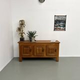 1950s Brutalist Sideboard in Solid Elm