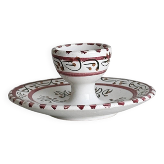 Hand painted ceramic egg cup
