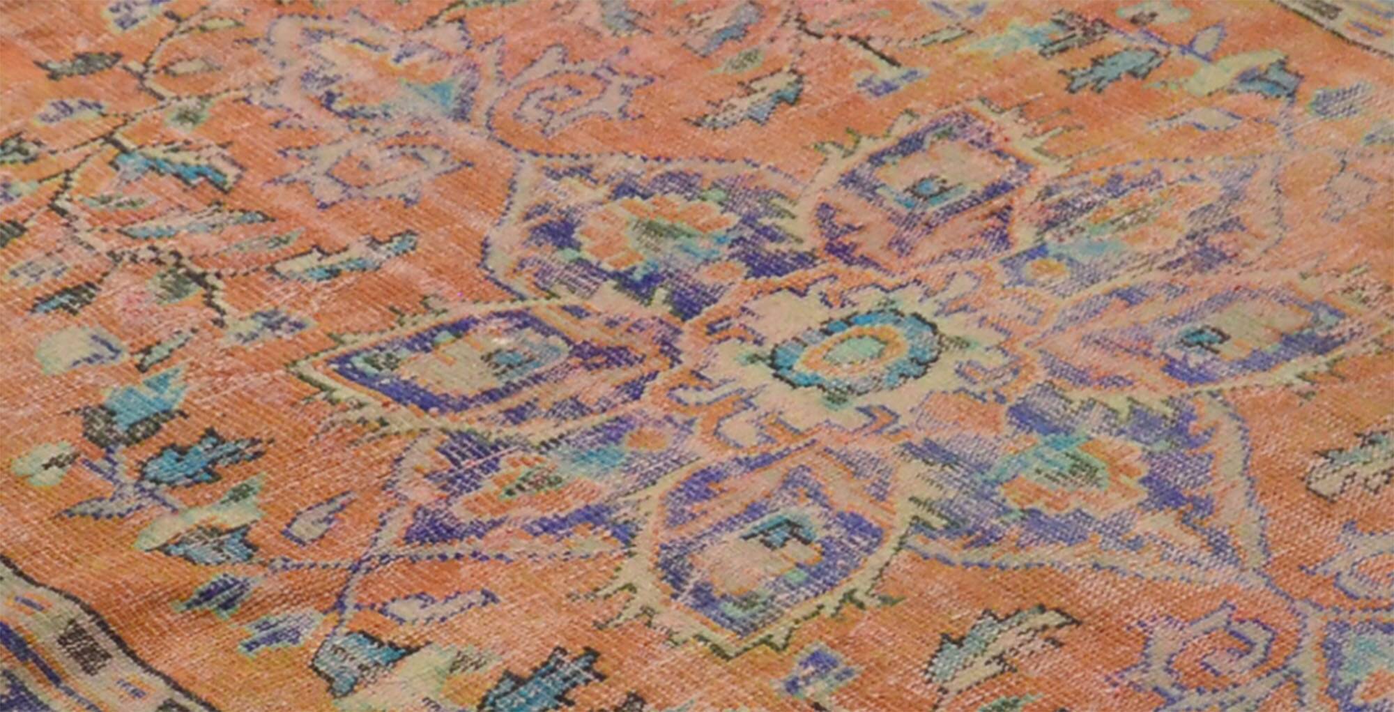 Turkish Anatolian Handmade Vintage Rug 287 cm x 193 cm