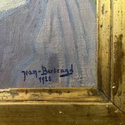 Oil on canvas, portrait of a child signed J. Bertrand early 20th century.