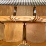 Set of 5 MMO chairs in thermoformed wood - circa 1980.