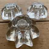 Set of 3 Pierre d'Avesn style glass candle holders