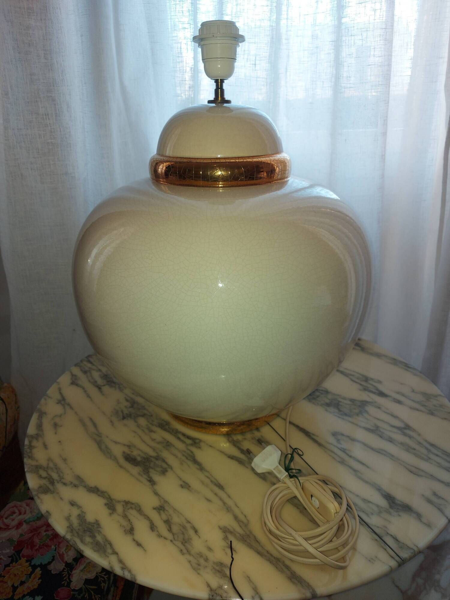 Large ceramic lamp from the 80's KOSTKA