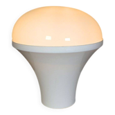 Lampe “Mushroom” en verre opalin et socle en ABS, années 70