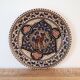 Assiette décorative tunisienne vintage peinte à la main avec chameau, grès orné