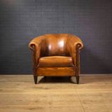 Vintage armchair cuir de mouton