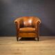 Fauteuil vintage cuir de mouton