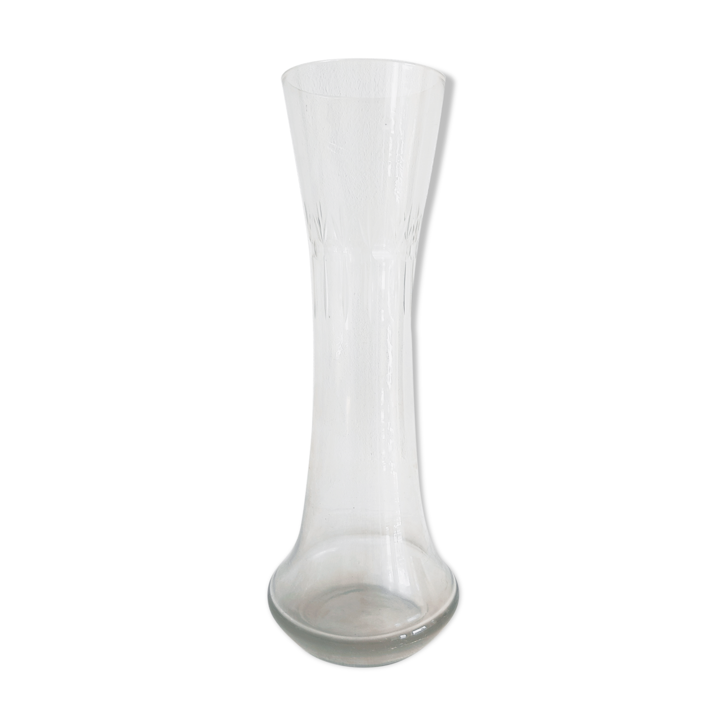 Transparent glass vase 28.5 cm