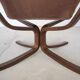 Chaises Falcon à ailes et dossier haut en cuir Sigurd Resell vintage rétro