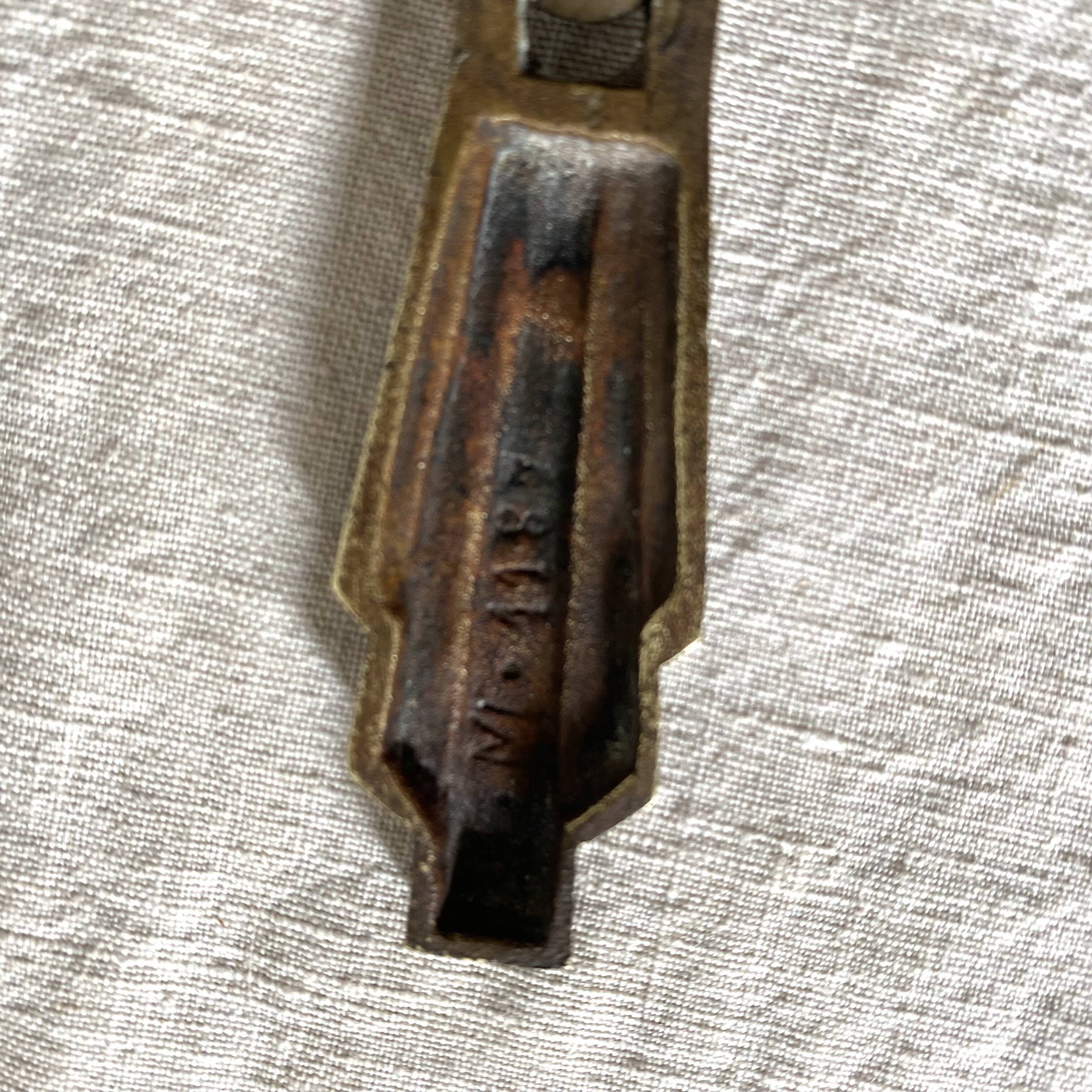 Door knob, art deco furniture handle in brass
