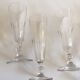 Set of 6 assorted champagne flutes late 19th century cut with cut-offs
