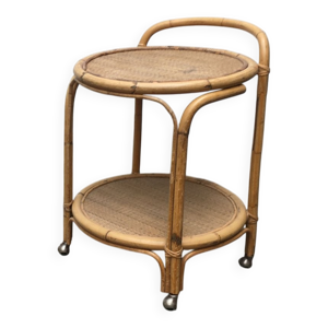 desserte de service vintage - rotin