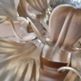 Golden brass flower wall lamp