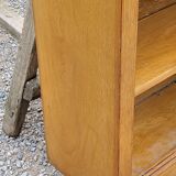 Wall display case from the 50s in solid blond oak