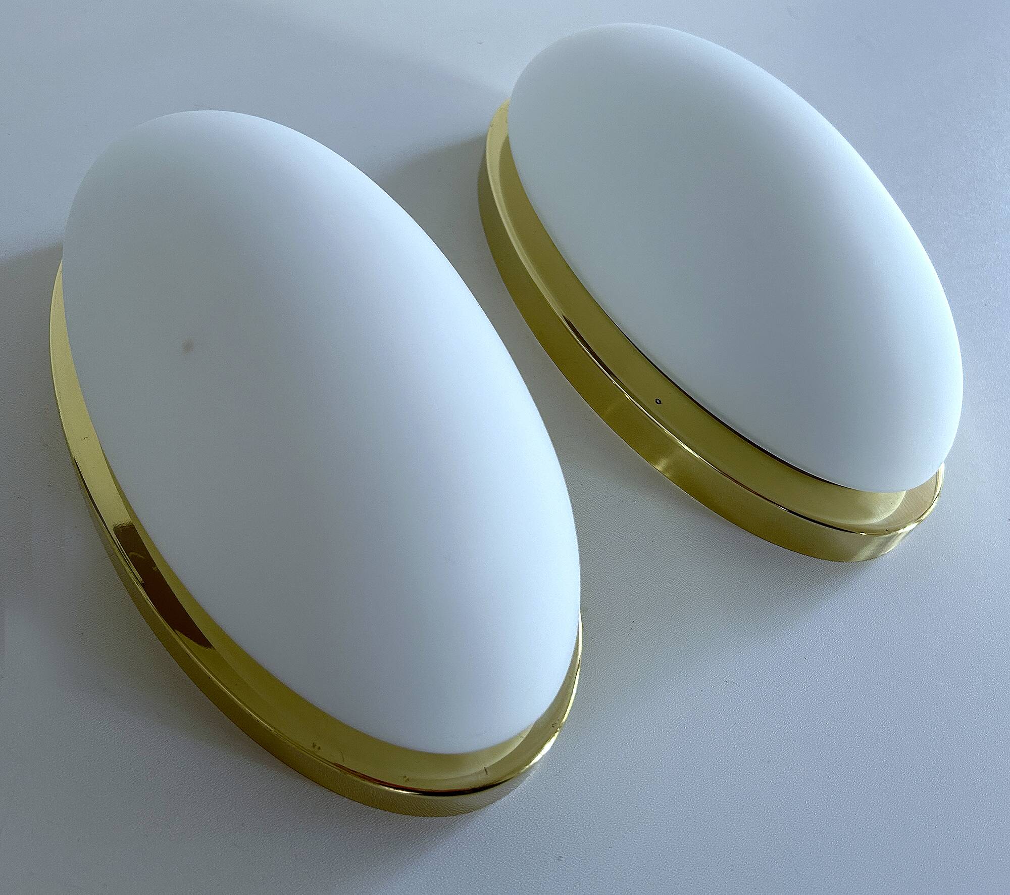Pair of Vintage Limburg Glass Wall Lights