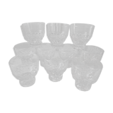 Lot of 10 crystal glasses aperitif