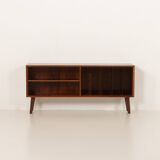 Scandinavian rosewood sideboard, vintage vinyl records cabinet, Denmark 197
