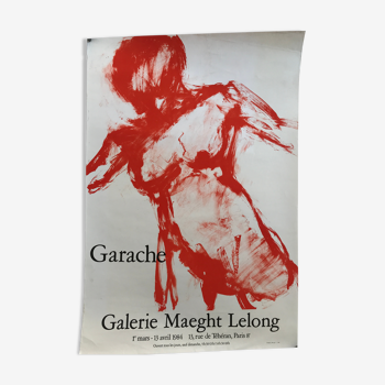 Affiche d'exposition originale de Claude Garache, galerie Maeght Lelong, 1984