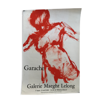 Original exhibition poster by Claude Garache, galerie Maeght Lelong, 1984
