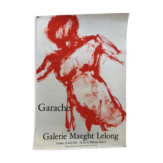 Affiche d'exposition originale de Claude Garache, galerie Maeght Lelong, 1984