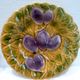 Lot of 5 plates in barbotine sarreguemines decor fruits