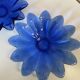 Set of 2 small plates fruit cup in the shape of a daisy/blue flower - pocket tray / ashtray
