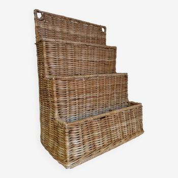 Vintage wicker wall basket