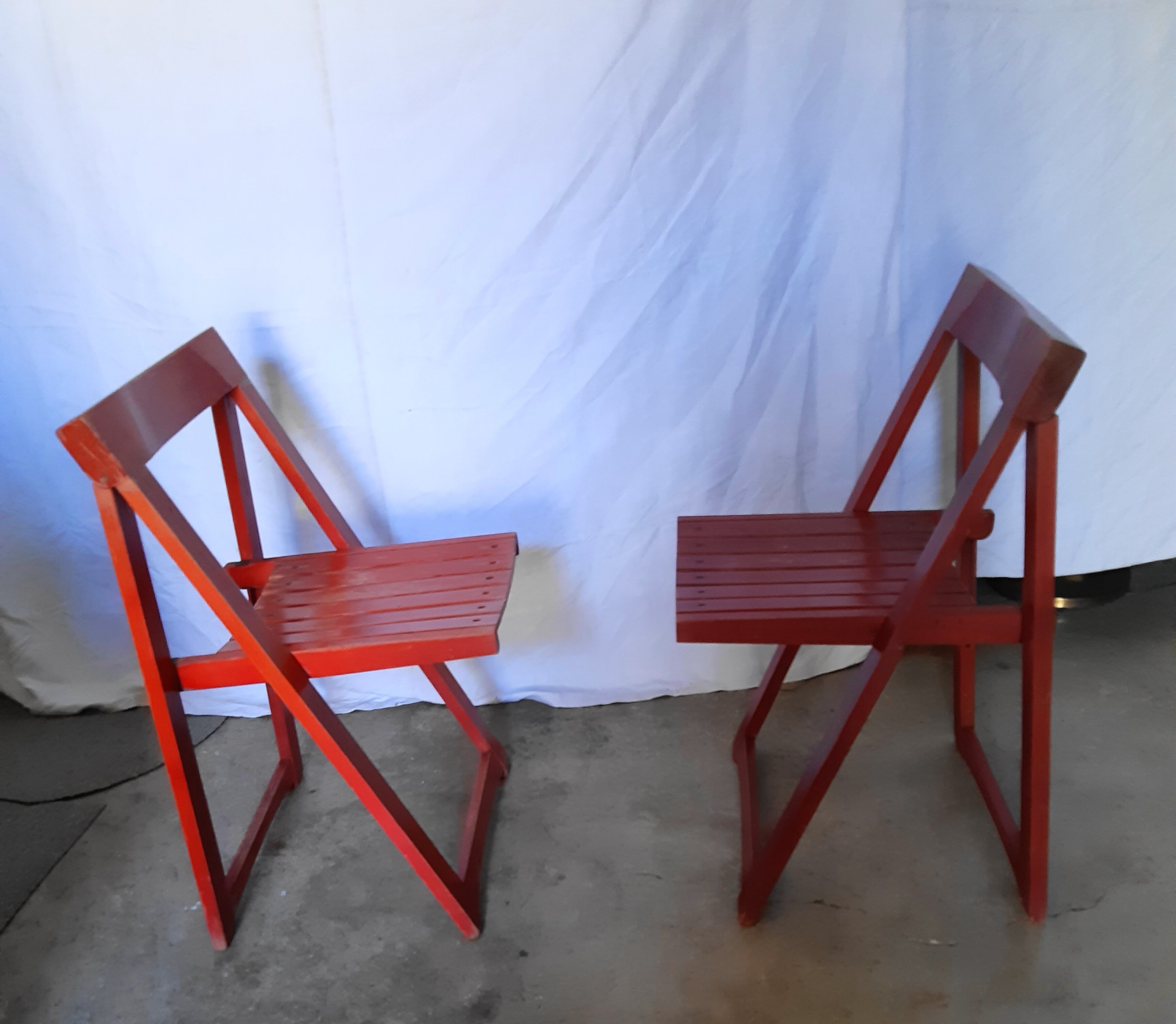 Pair of folding chairs, 60s