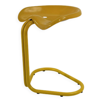 Yellow Tractor Stool by Rodney Kinsman for Bieffeplast, 1970