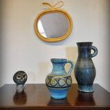 Rattan apple mirror