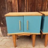 Pair of revamped 60s bedside tables
