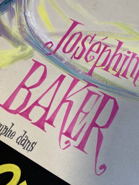 Original gouache of the poster "Paris, My Loves" by Joséphine Baker, 1959 • ART