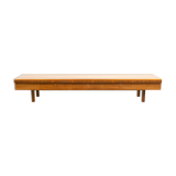 Low row, walnut wood, restored, 270cm