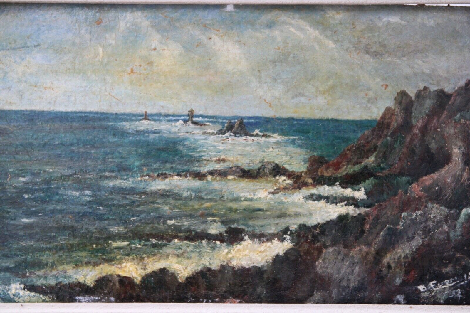Pair of paintings breton school r euzemes eyzemes signature to identify