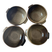 4 bols à oreilles en grès du Marais vintage