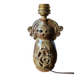 "Idole" anthropomorphic lamp in perforated ceramic - Accolay / Va style