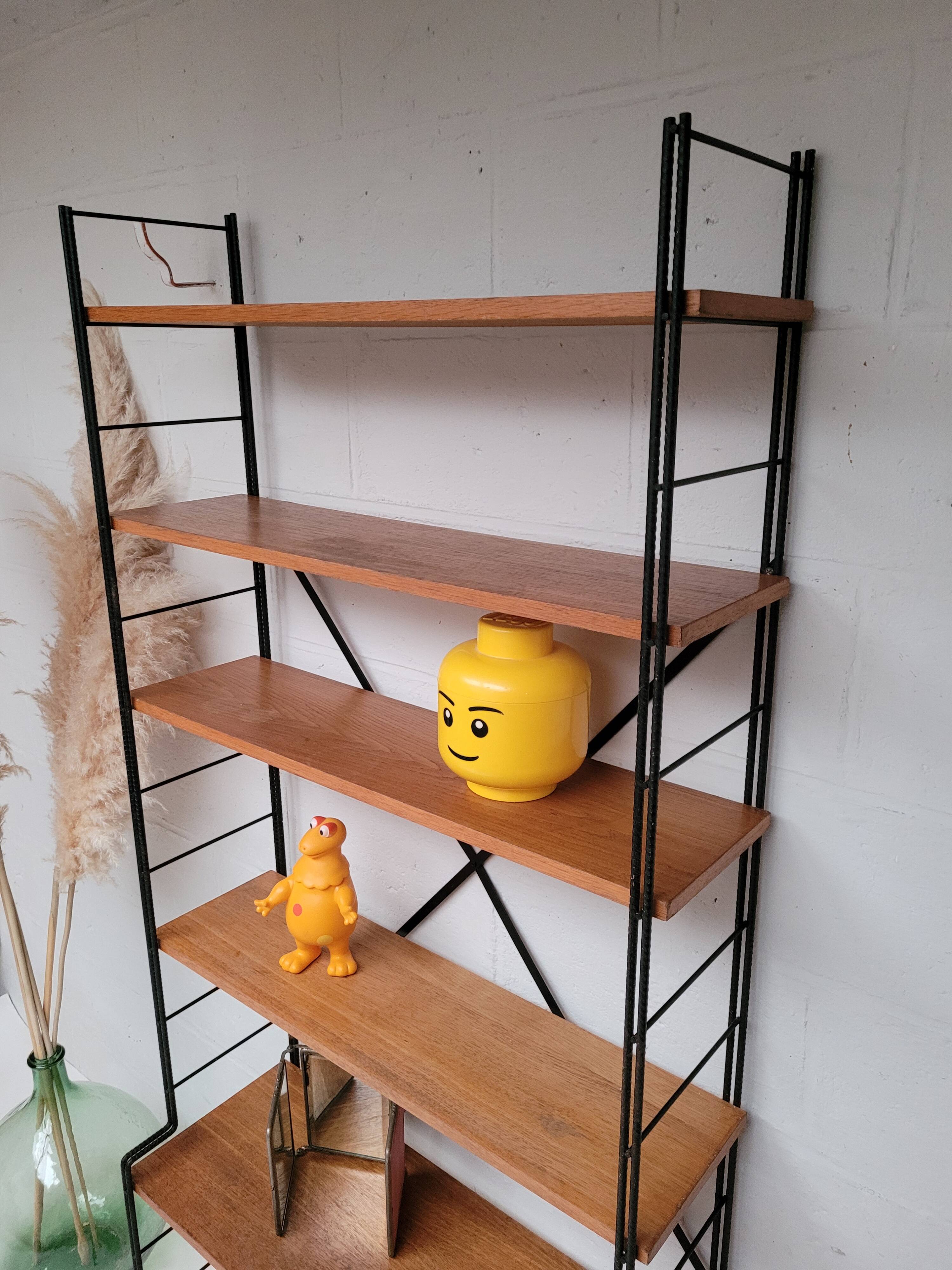 String bookcase on legs from the 50s