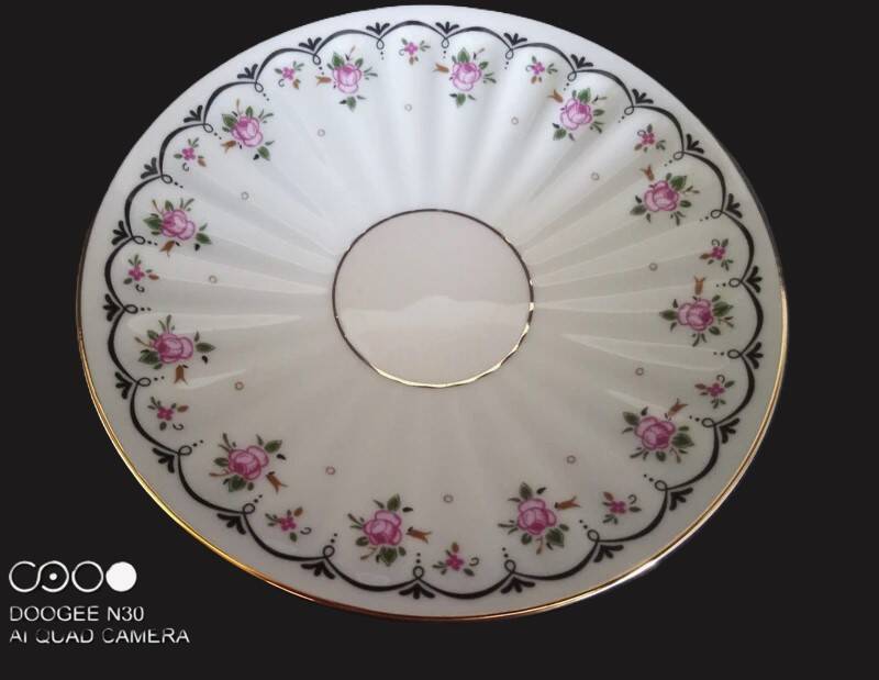 Tea cup with saucer in Russian porcelain Lomonosov, St Petersburg.
