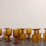 Set of 11 orange glasses