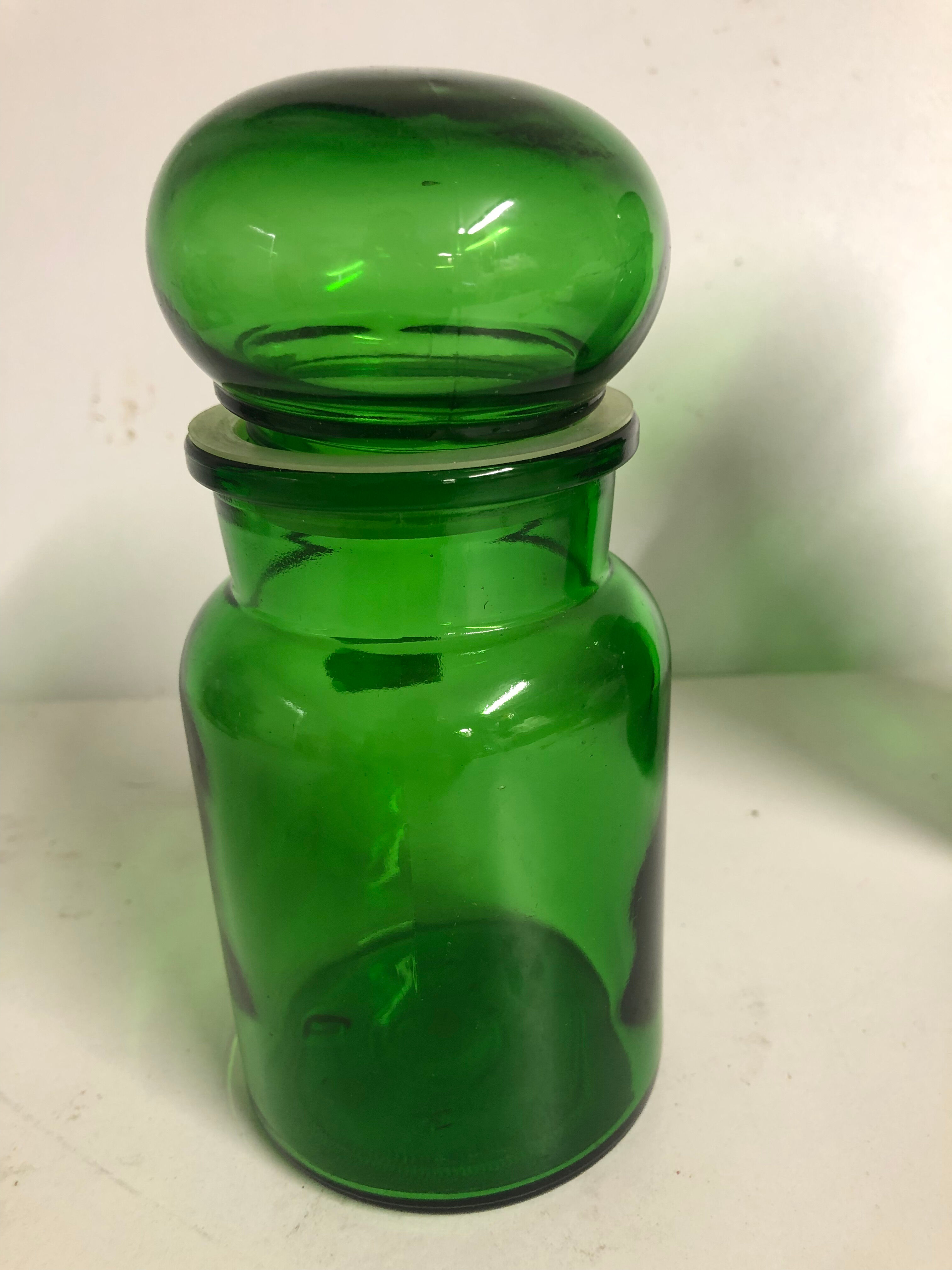 Green apothecary pots