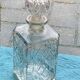 Whiskey carafe and ice bucket stamped crystal d'arques in vintage transparent glass
